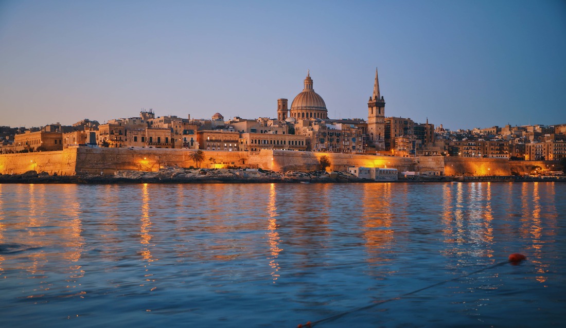 Valletta at dusk